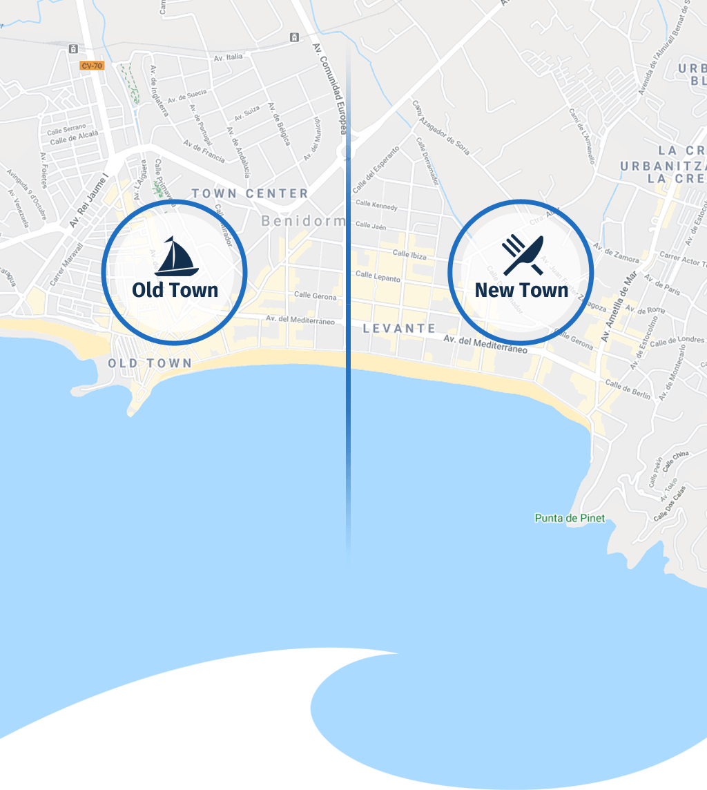 Benidorm Biggest Districts Next To The Beach 
