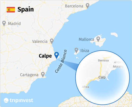 Calpe Op Kaart Spanje - kaart