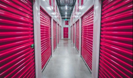 storage rooms in the basement