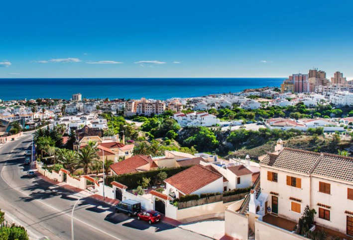 Charakterystyczne zabudowania w Torrevieja