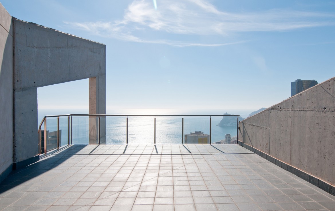 Solarium on the roof of the building.