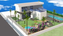 Beautiful modern villa with pool and garden in Polop