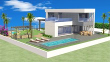 Beautiful modern villa with pool and garden in Polop